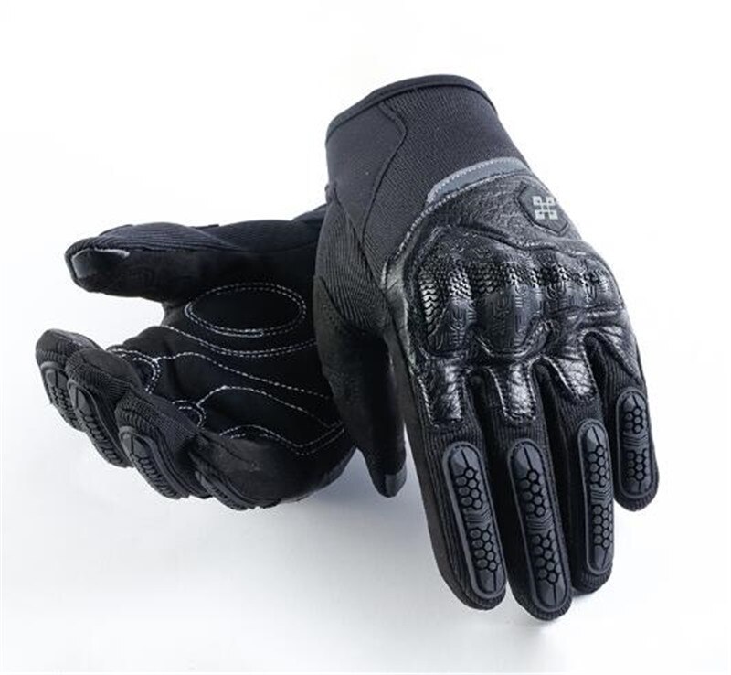 VOIV Goat Leather Motorcycle Gloves Brown Vintage Moto Gloves Retro Men