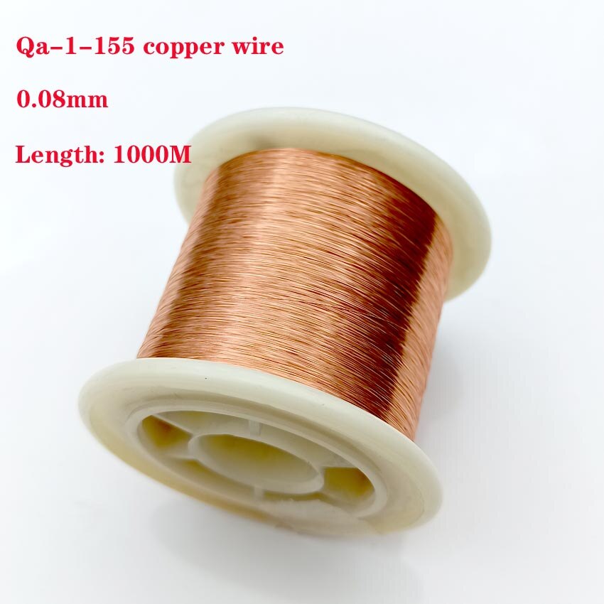 0.08mm 0.09mm Enameled Copper Wire Magnet Wire Magnetic Coil Winding wire For Making Electromagnet Motor Copper Wire Enamel1000m: 0.08MM
