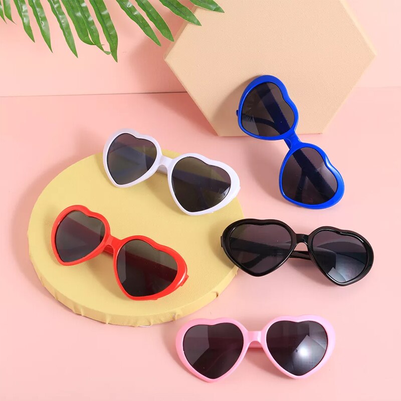 Liefde Hart Vorm Zonnebril Vrouwen Pc Frame Licht Veranderen Kleurrijke Zonnebril Vrouwelijke Rode Roze Tinten Magic