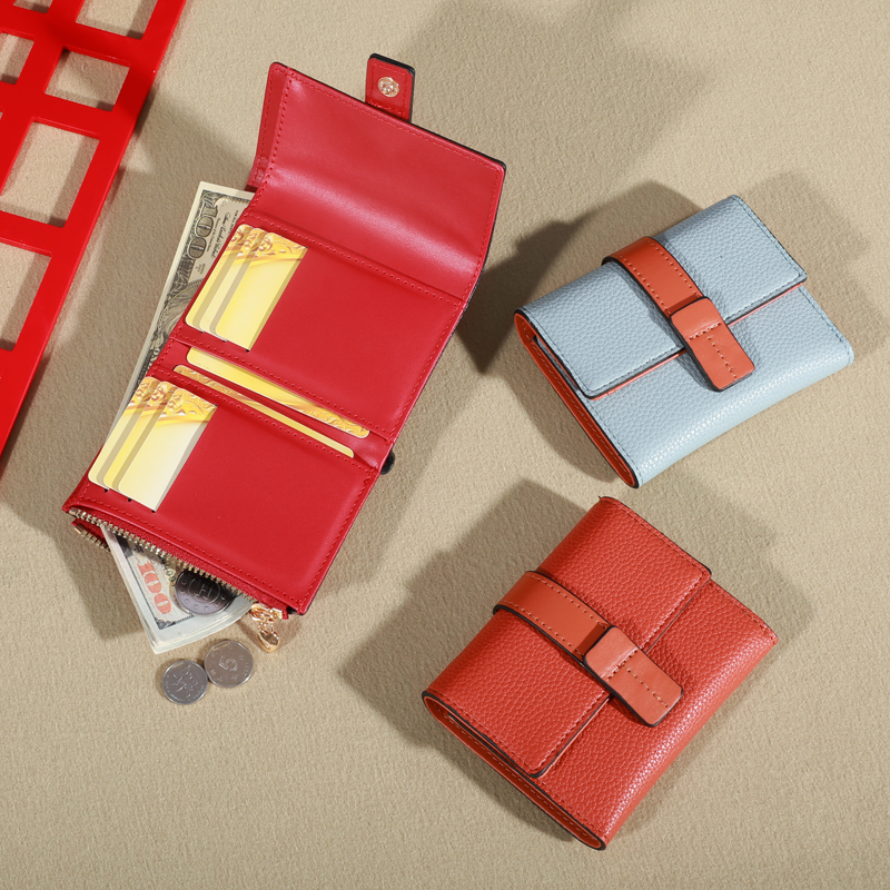 Original minimalistisk liten lommebok med stor kapasitet for kvinner