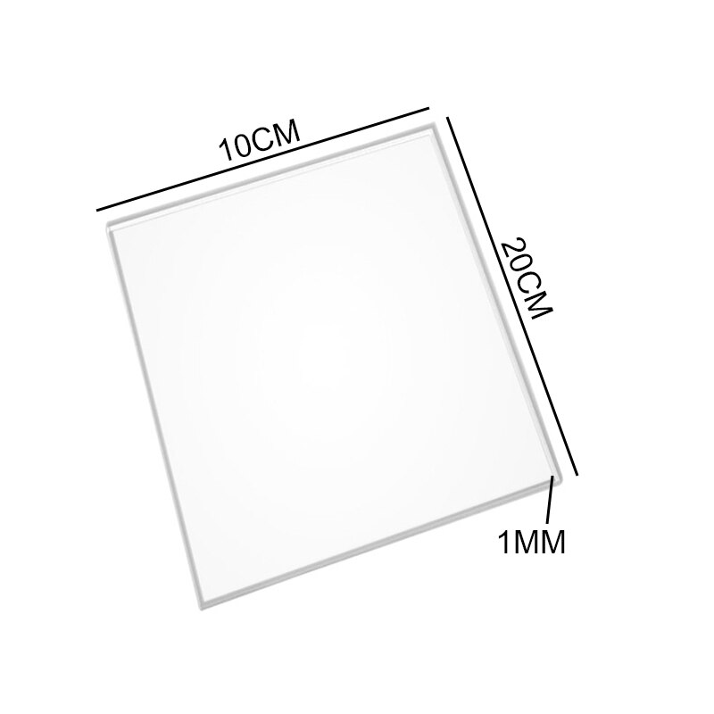 1mm 2mm 3mm Thickness Acrylic Clear Perspex Sheet Cut Plastic Transparent Board Perspex Panel Durable Doors And Signage Decor: 10x20cm 1mm