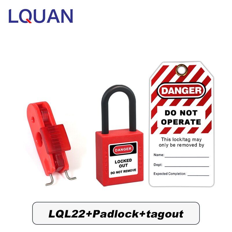 Pin Out Standaard Miniatuur Circuit Breaker Veiligheid Lockout Gegoten Geval Stroomonderbreker Lockout: Rood