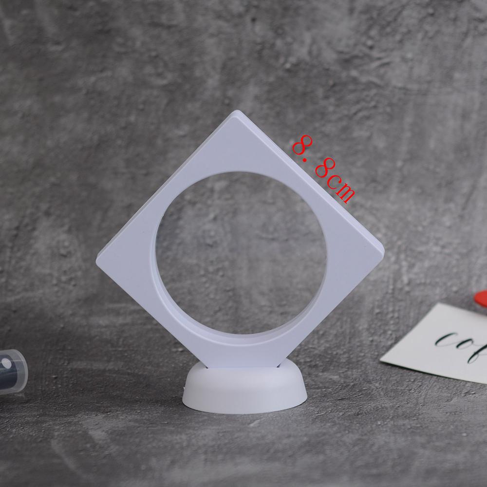 Display Film Suspension Jewelry Transparent Box Jewelry Storage Box Transparent Frame Display Stand: Green