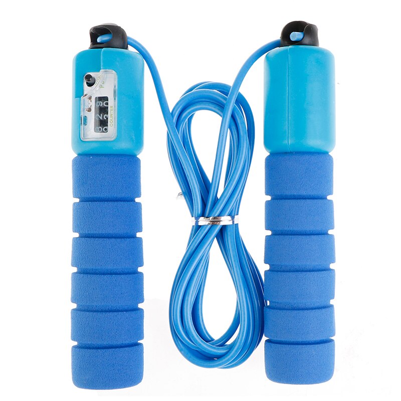 Neue springen seile mit zähler Sport Fitness schnelle geschwindigkeit zählen springseil: Blau