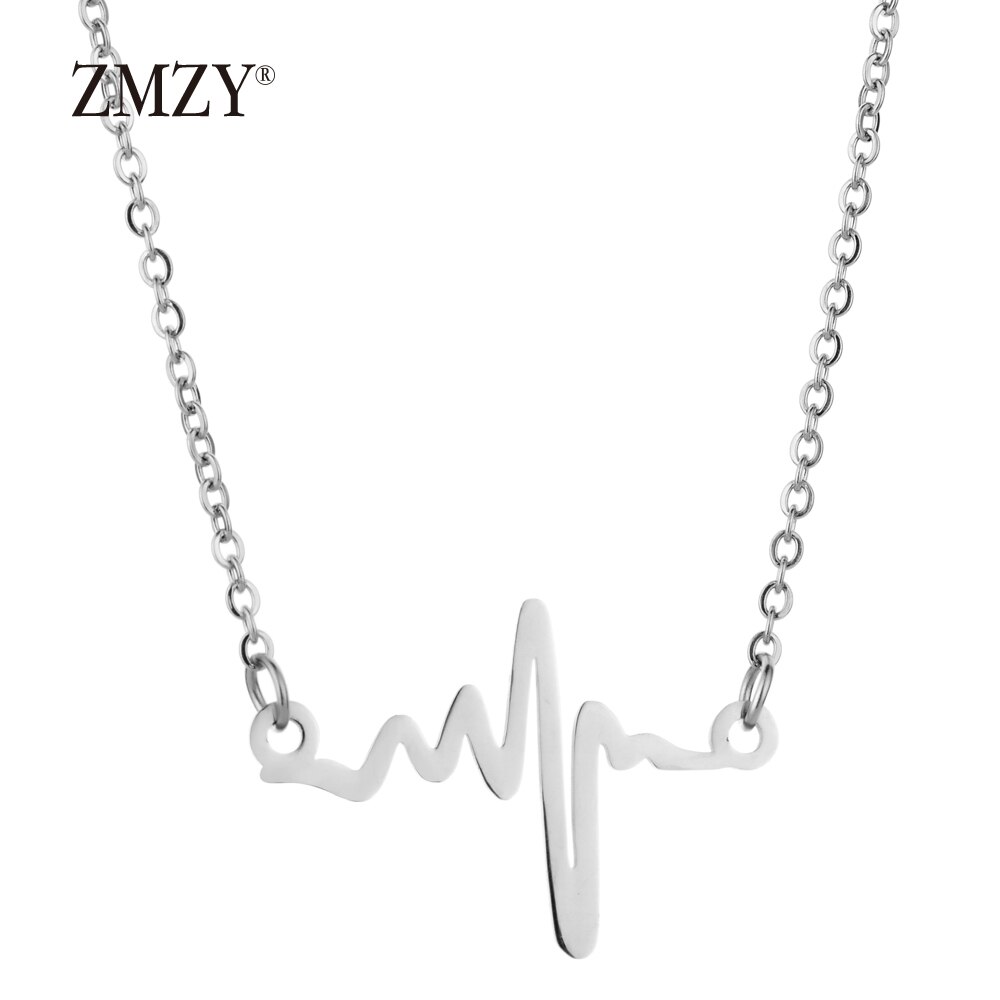 ZMZY złoto srebro kolor 316L ze stali nierdzewnej stalowy wisiorek naszyjnik kobiety biżuteria Boho łańcuch Colar Choker naszyjniki moda artystyczna: KD038