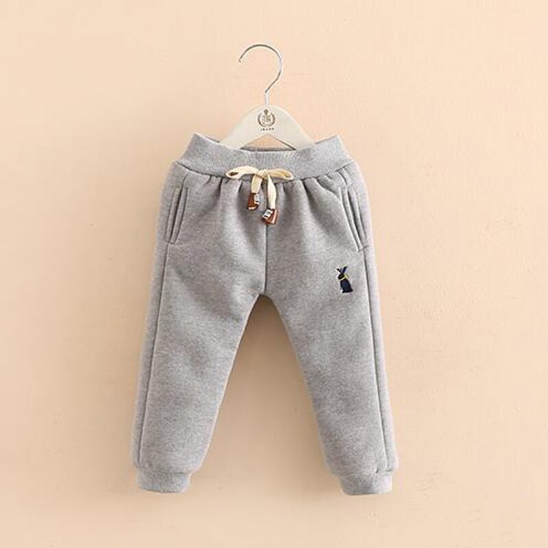 Meisjes warme broek baby casual winter broek peuter Thicken warm Leggings broek voor meisje pasgeboren broek sport: gray / 9m