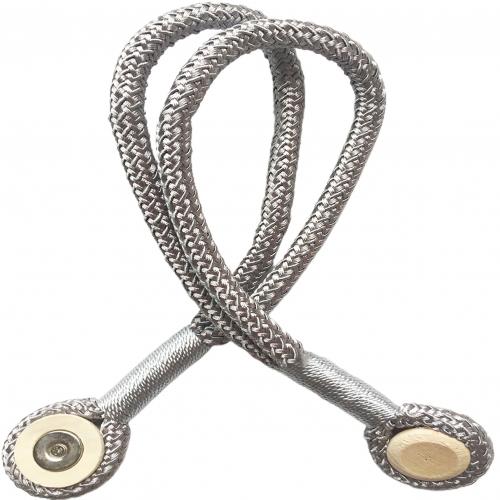 Trwała podwójna lina magnetyczna drewniana klamra klamra magnetyczna oprawa z kurtyną klamra lina taśma robić marszczenia zasłna pasek ozdoba domu: szary