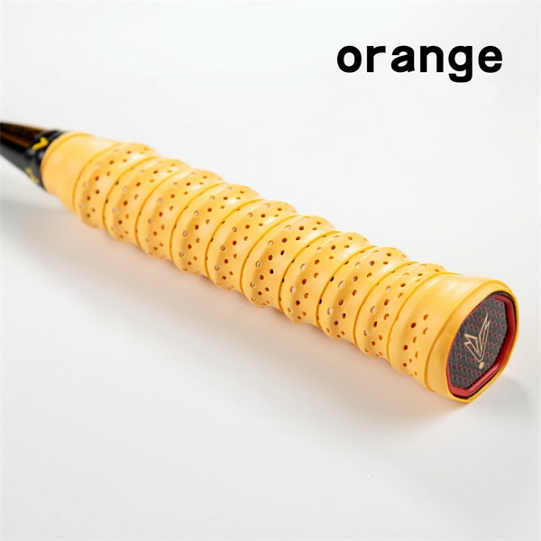 10 pcs/pack anti-dérapant respirant Sport sur Grip bandeau Griffband Tennis surgrips bande Badminton raquette poignées bandeau: Orange