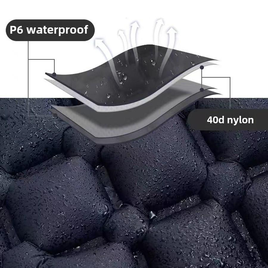 Enkel uppblåsbar sovmatta camping luftkudde bärbar resemadrass fukttät lämplig för camping vandring.