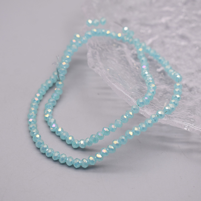 Shiny Color 4mm Rondelle Crystal Glass Beads Faceted Loose Spacer Glass Beads for Jewelry Making DIY Bracelet: Colorful