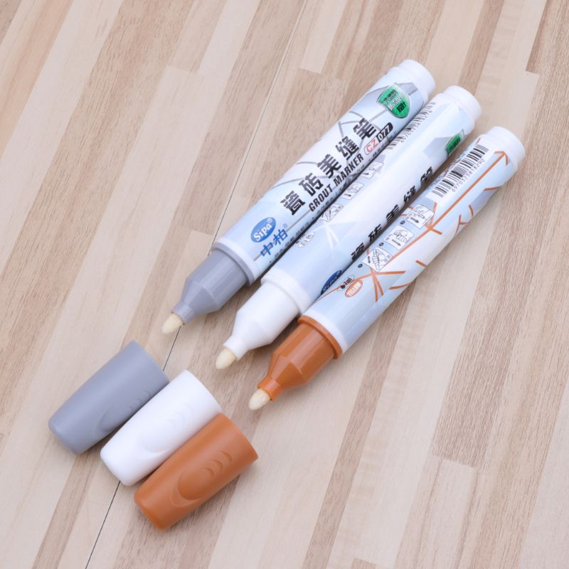 Grout Pen Tile Gap Repair 3 Colors Pen White Tile Refill Waterproof Mouldproof White/Grey/Yellow