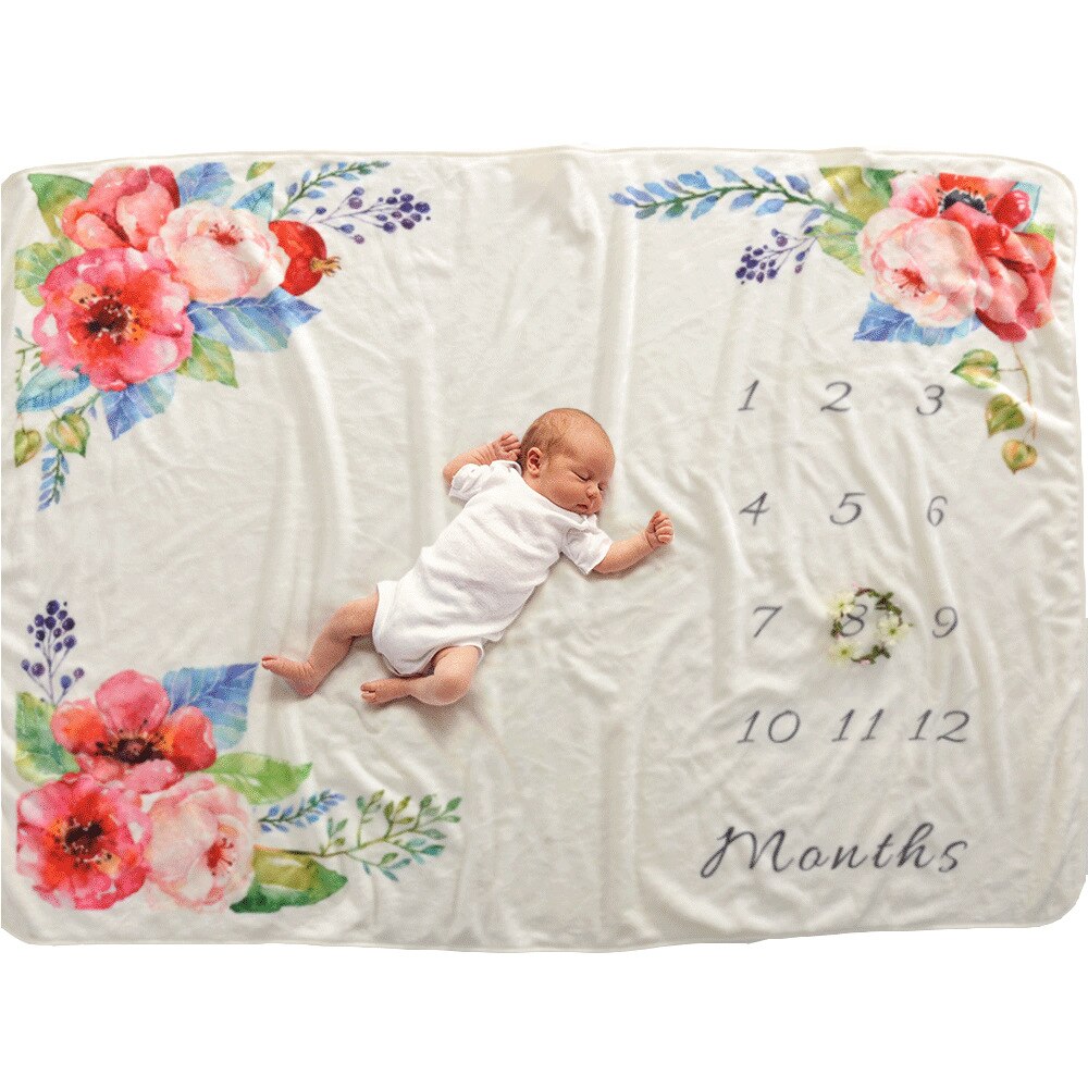 102X152cm Baby Photography Blanket Props Baby Milestone Blanket Receving Background Baby Monthly Blanket for Shooting Photo