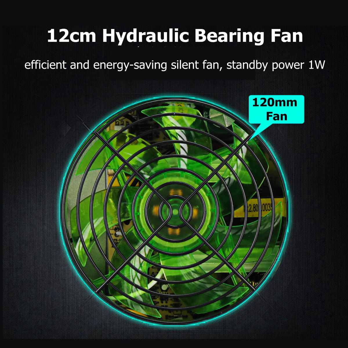 Max 500W Power Supply 120mm LED Fan 24 Pin PCI SATA ATX 12V PC Computer Power Supply for Desktop Gaming Computer