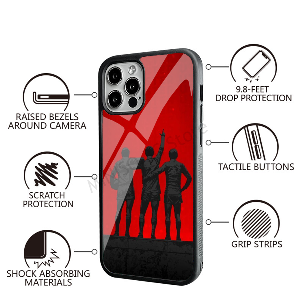 Funda de teléfono del Manchester United, magnética, fuerte, para IPhone 15, 14, 13 Pro Max, 11, 12 Mini, Magsafe