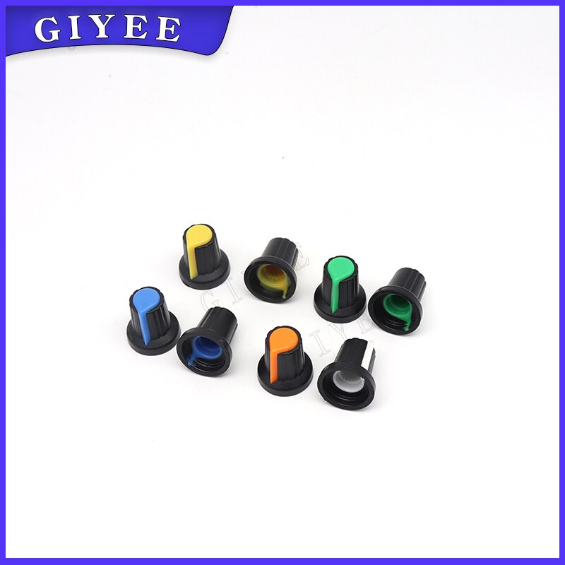 10 st 20mm axel  wh148 potentiometersats enkelled  b1k 2k 5k 10k 20k 50k 100k 250k 500k 1m ohm 3 stift med  ag2 kåpa