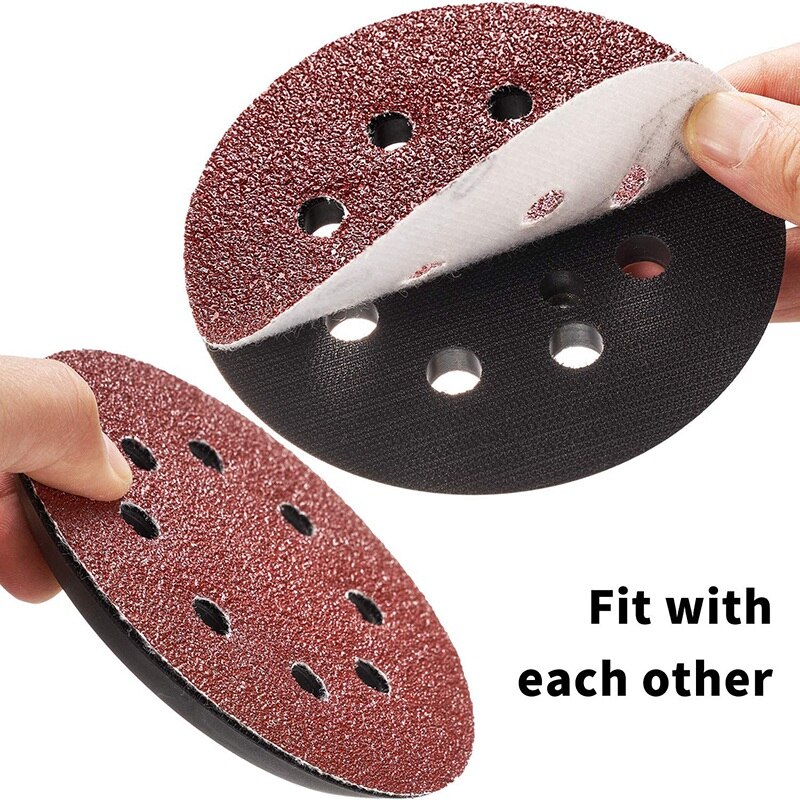 12 Pieces 40 Grits Sanding Discs, 60 Pieces Grits Sandpaper Compatible with DeWalt, Makita and Porter Cable