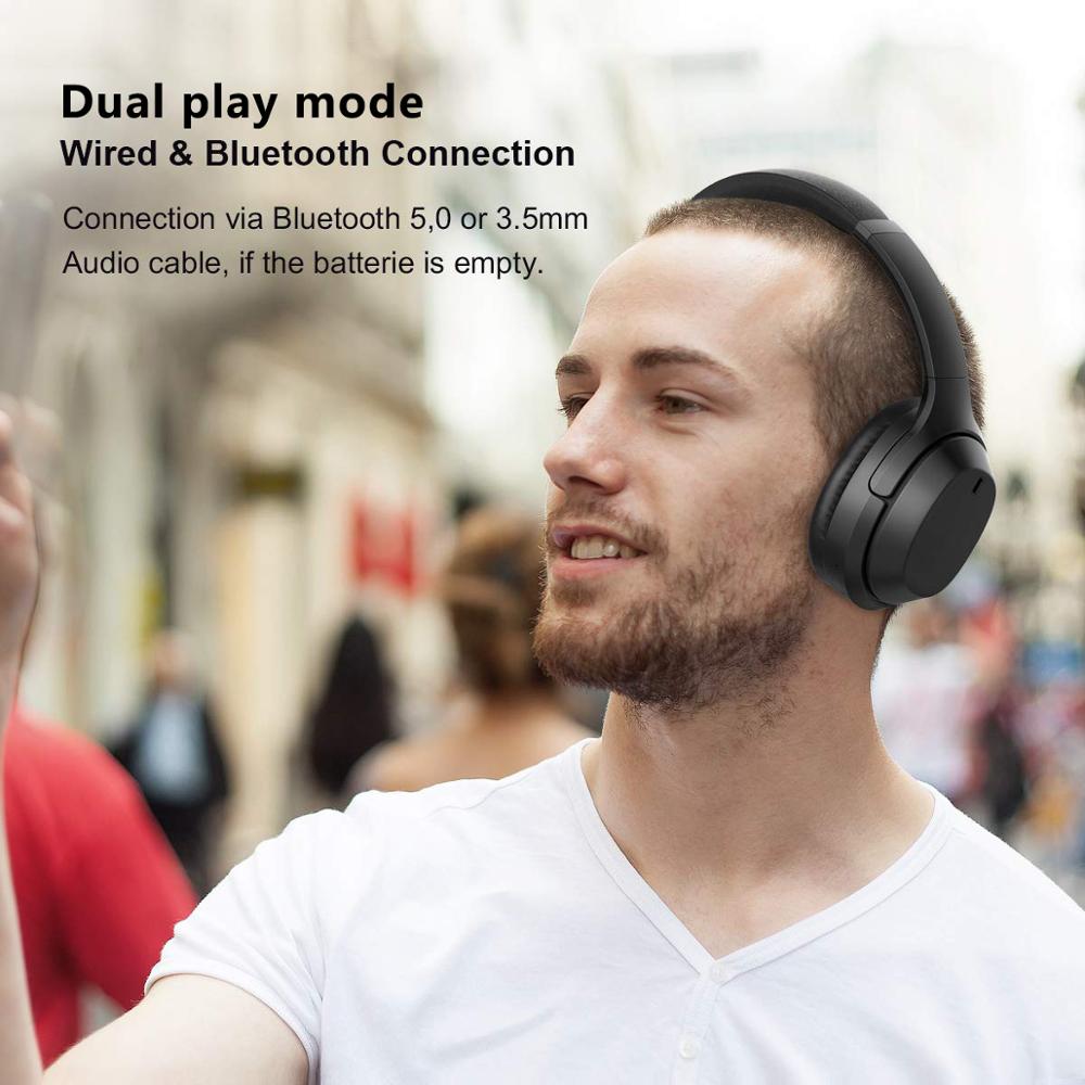 GURSUN – écouteurs sans fil Bluetooth 5.0 E98, casque d'écoute pliable, stéréo 3D, AUX avec microphone, 400XM3