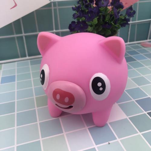 Karikatur Ebene quetschen Zunge Heraus Rebound betonen Linderung freundlicher Spielzeug Puppe: Rosa