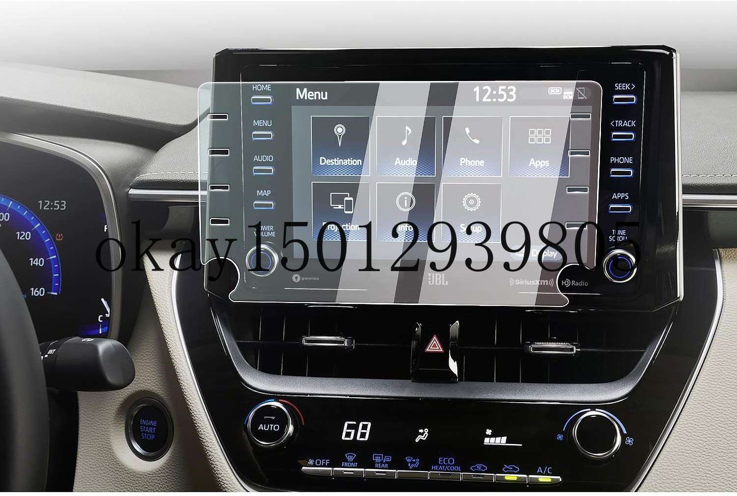 Auto Screen Protector Center Control Navigatie Screen Protector Voor Corolla , gehard Glas Hd Krasbestendigheid (8Inch