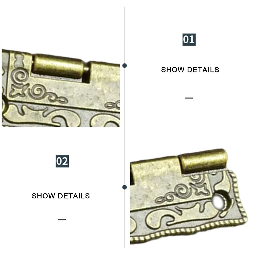 Mini Vintage Antique Carbinet Drawer Hinge Wooden Furniture Jewelry Box Brass Hinge Furniture Hinge