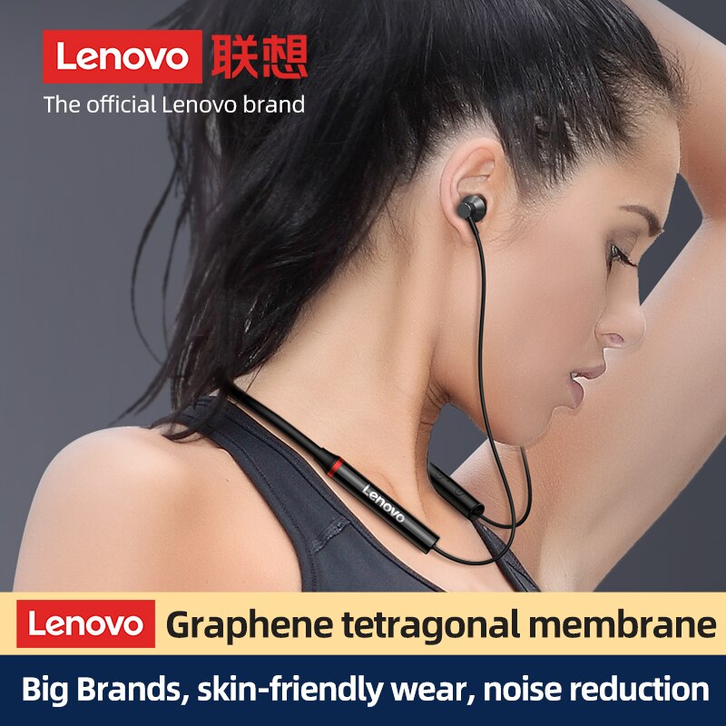 Lenovo HE05X Speaker Sport Wireless Bluetooth 5.0 In-Ear Earphone Waterproof Headphone Sports Neckband Headsets For Mobile Phone