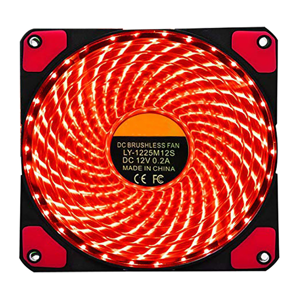 1Stck PC Computer Fall Fan 120mm 33 LED Leise Lüfter Kühlkörper Kühlung Für Computer Fällen, CPU Kühler Und Heizkörper Ultra Ruhig: Grau