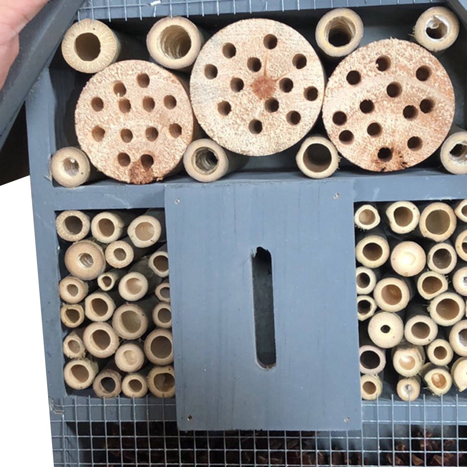 Natural Wooden Insect House Bug Hotel Garden House Shelter Garden Breeding Box for All Creatures UD88