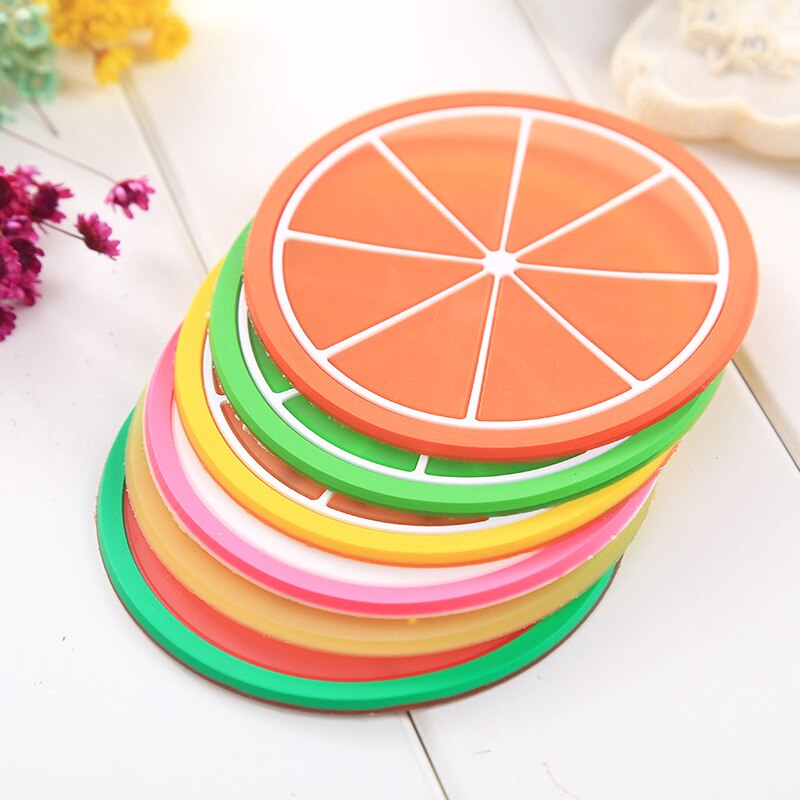 Juego de escritorio Kawaii para oficina, posavasos de fruta fresca, accesorios de colocación para tazas, tazas, Decoración de mesa, suministro organizador, 2 uds.: Default Title