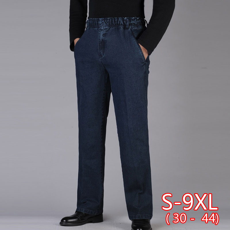 Eurooppalaistyylinen löysät miesten farkkuhousut plus koko 5xl rento miesten farkut housuhousut denim suorat streetwear miesten farkut