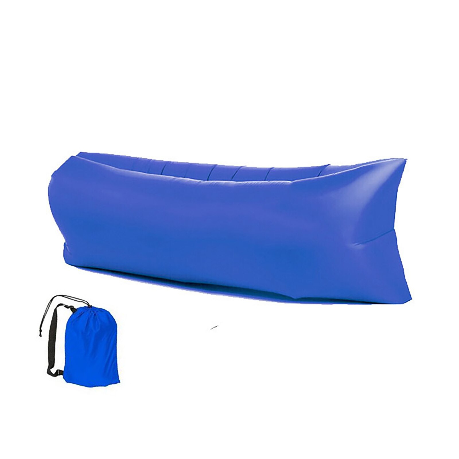 Opblaasbare Slaapzak Slaapzak Luchtbed Kussen Camping Opblaasbare Luie Sofa Tas Ultralichte Down Seizoen Air bed: Marineblauw