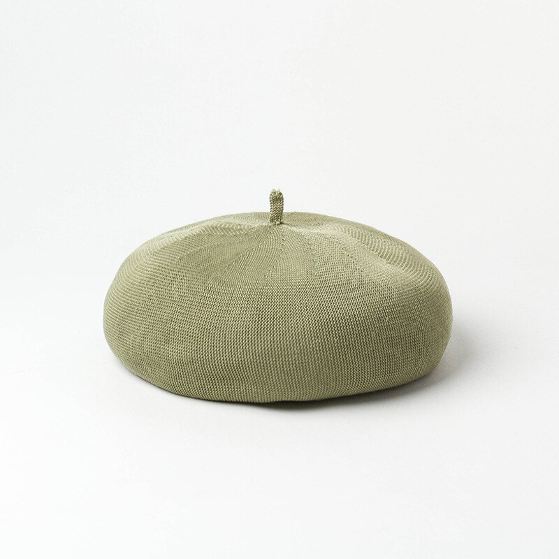 Caluriri Spring Summer Hat Pumpkin Beret Painter's Cap Retro Knit Breathable Art Painter's Cap Octagonal Cap Beret Cap: 4
