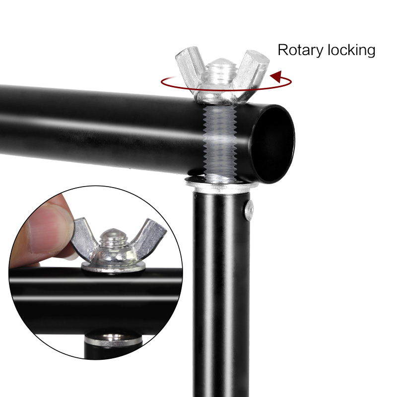 2x2M/6.5x6.5ft Photo Video Studio Backdrop Background Stand, Adjustable Telescopic Background Support System With Carry Bag