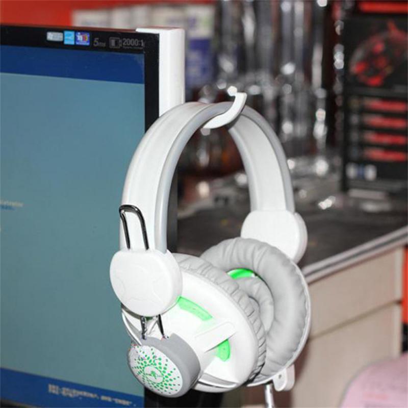 Kopfhörer-Halter-Aufhänger, Wand-PC-Monitor-Ständer, langlebiges Kopfhörer-Zubehör, Headset-Aufhänger, PC-Monitor-Halter, Ständer, 2 Farben