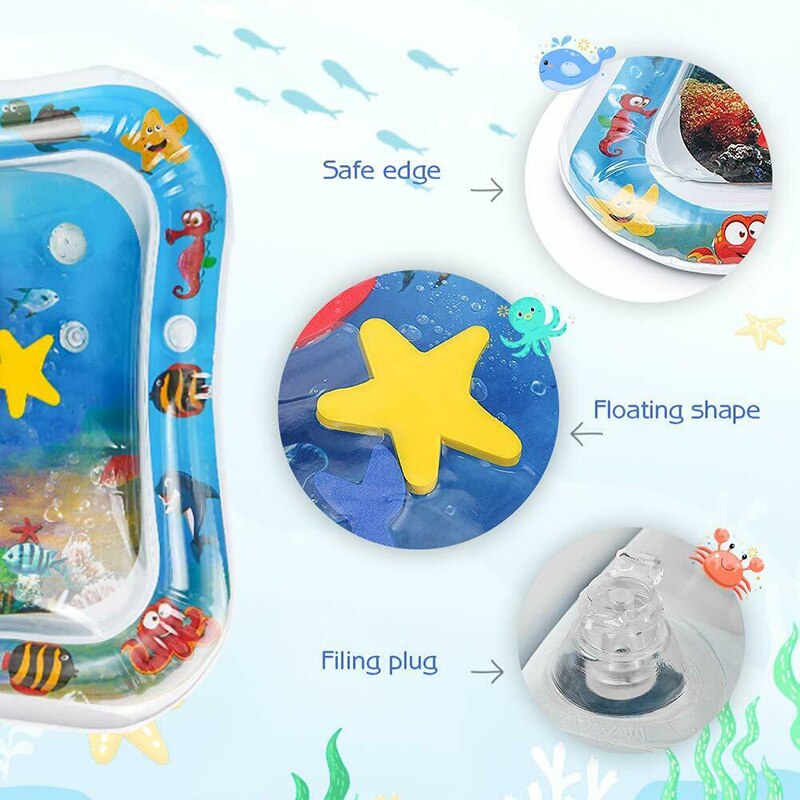 Neue Baby Wasser Spielen matt Spielzeug Aufblasbare Verdicken Wasserdichte PVC Kleinkind Bauch Zeit Playmat Kleinkind Aktivität Spielen Zentrum Wasser matt