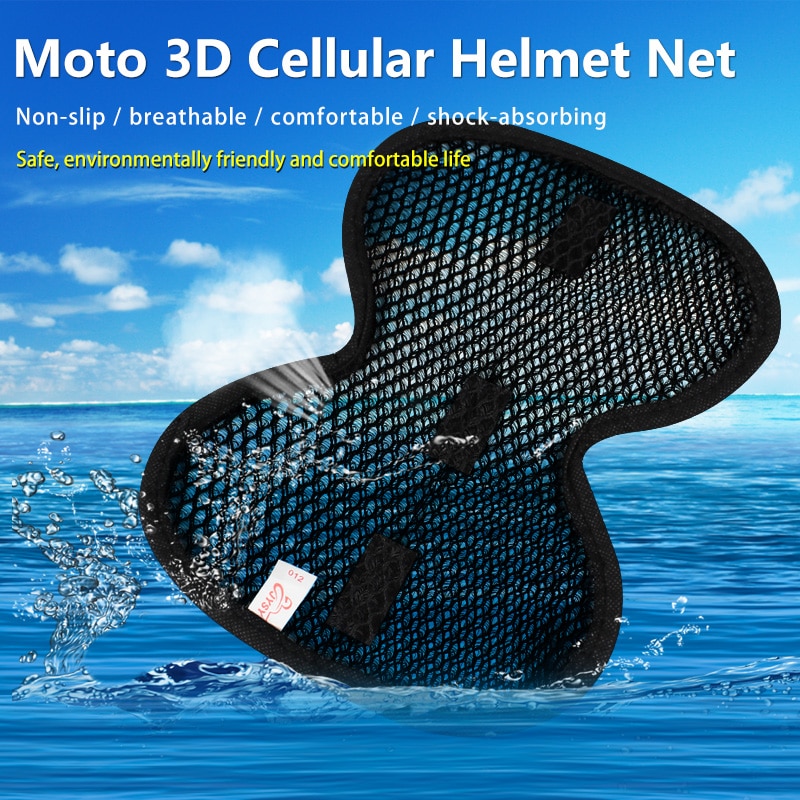 1Pc Motorfietsen Helm Warmte Isolatie Pad Helm Kussen Insert Liner Ademend 3D Mobiele Netwerk Helm Innerlijke Pad Kussen