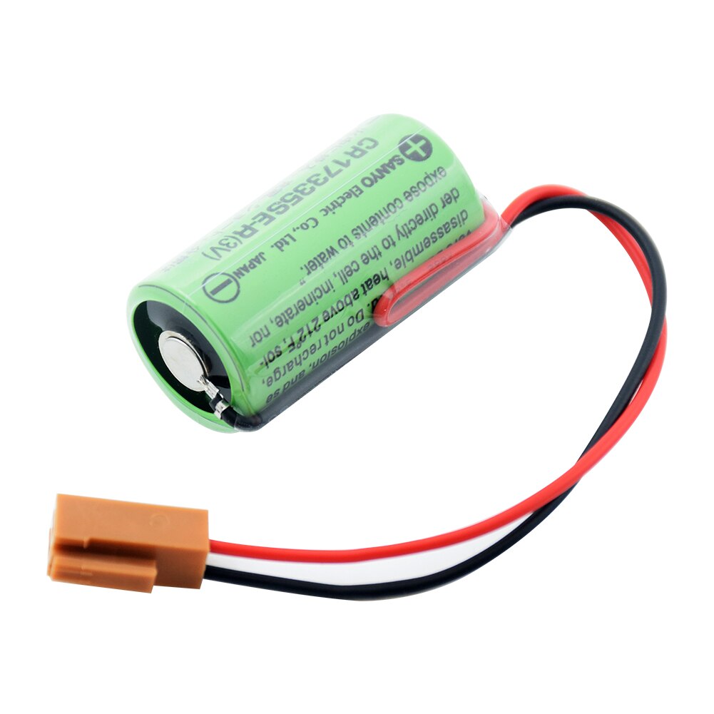 3V 1800mAh Lithium Battery CR17335SE-R CR17335SE CR17335 17335 Li Ion Battery For CNC Machine Tools PLC Printing Machine Screen