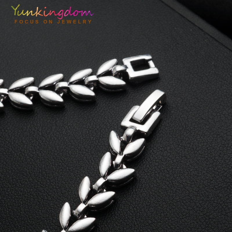 Yunkingdom Bohemian Etnische Armbanden Antiek Wit Goud Kleur Black Crystal Armbanden Vrouwen Of Mannen YUN0609