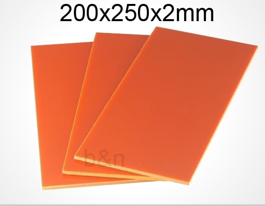 2mm épaisseur 200x250 plaque de bakélite panneau isolant plaque électrique panneau plexiforme couche phénolique papier stratifié