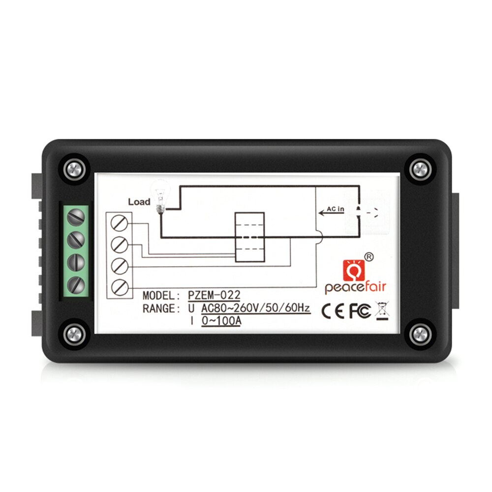 1pcs Open CT/Close CT AC Digital Display Power Monitor Meter Voltmeter Ammeter Frequency Factor Meter 100A