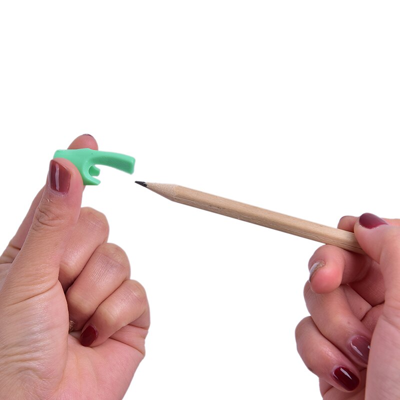 2Pcs Tools Two Finger Pencil Holder Ergonomic Non-toxic Writing Aid Grip Silicone Grip Soft Training Posture Correction Children