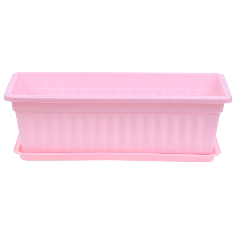1pc Flower Pots Planters Pot Trays Plastic Pots Large Square Pots For Succulent Plants: Pink