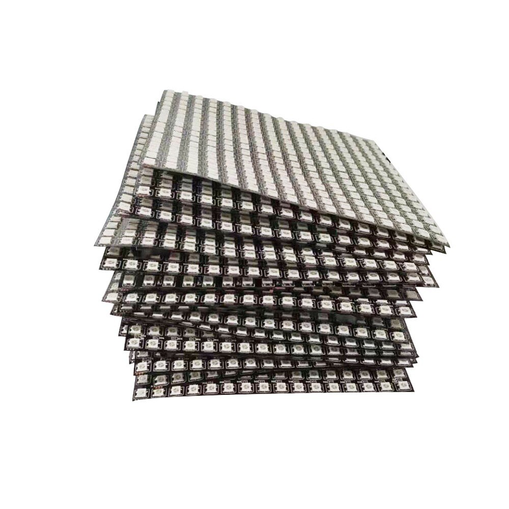 1~2PCS WS2812B 8X8 8x32 16x16 Pixel Panel Flexible Matrix Screen WS2812 IC RGB 5050 SMD Led Module Individually Addressable DC5V