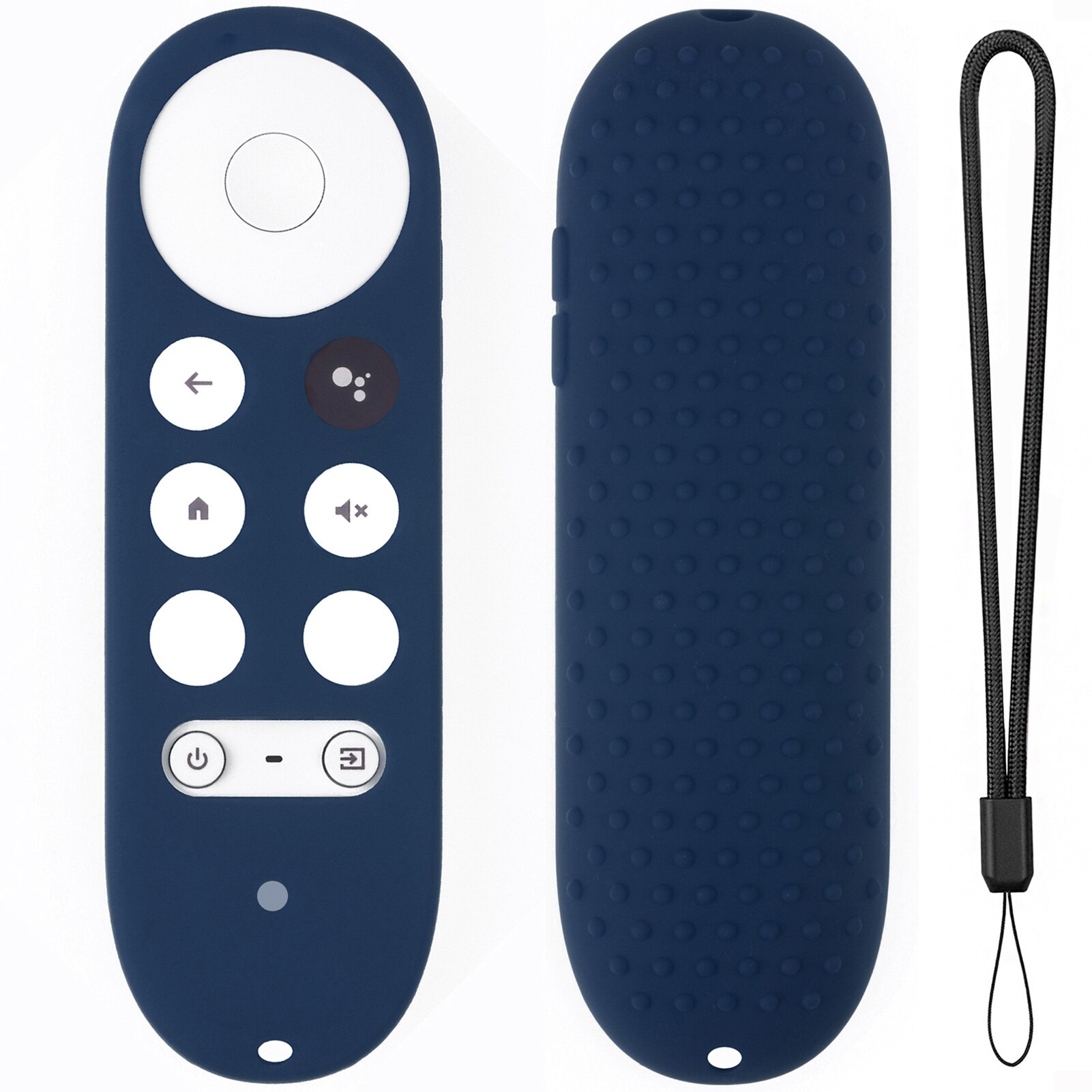 Control remoto cubierta de silicona caso para Google TV Control remoto por voz protector suave de silicona caso de la piel: Midnight blue