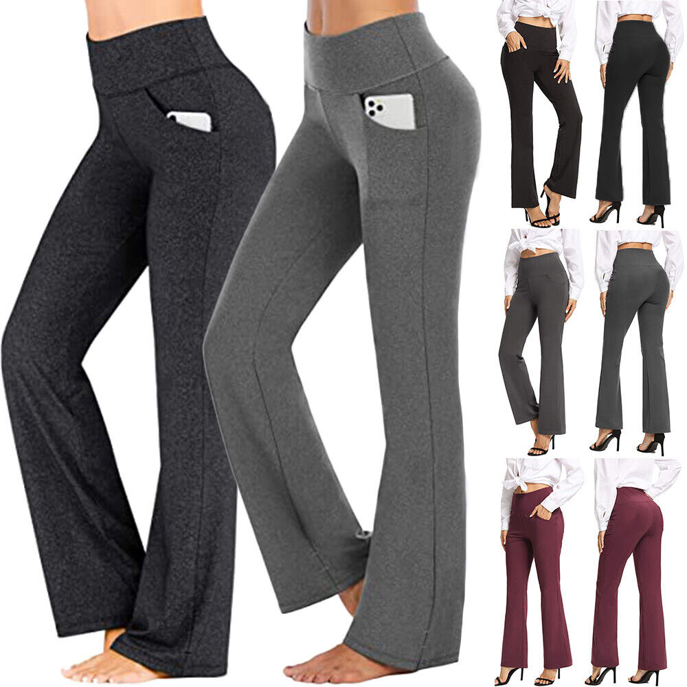 Yogahose Damen Wadenlange Schlauch Capri Schlauch Sport Gamaschen Damen Fitness Yoga Fitnessstudio Hohe Taille Leggins Schwarz