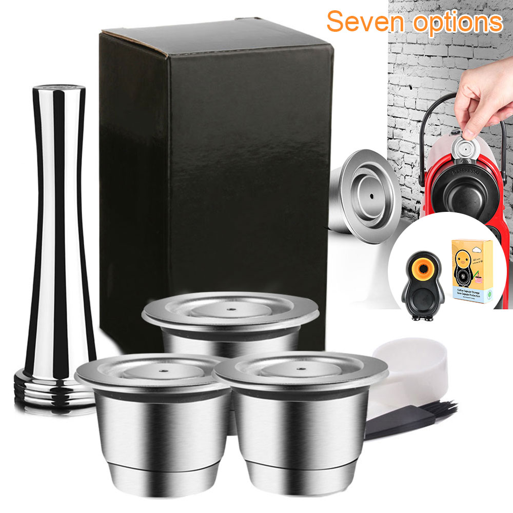 Refillable Coffee Capsules Refillable Filters Reusable Compatible With Nespresso Inissia capsula nespresso reutilizable