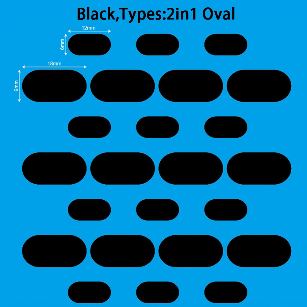 Privacy Bescherming Webcam Sticker Laptop Lens Computer Camera Cover Antispy Ultra Dunne Universele Tablet Wasbare Sluiter: Black-2 in1 Oval