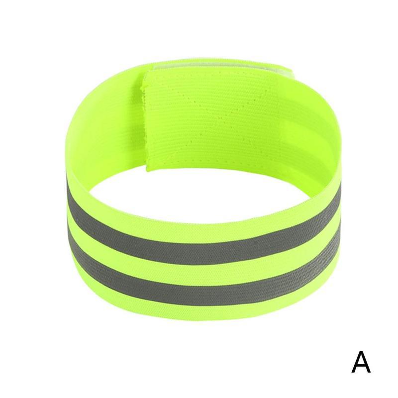 Reflekterende bånd elastisk armbånd armbånd ankelbenstropper reflekterende sykkelstropper gåteip til nattjogging sikkerhet  m6 r 5: Grønn