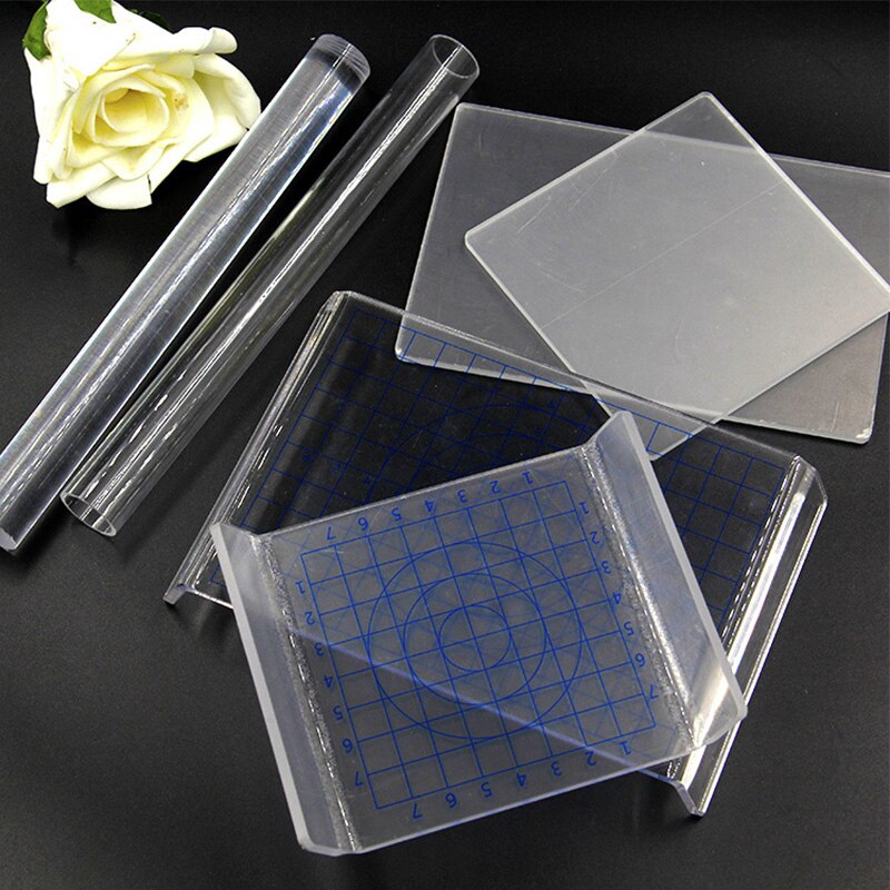1Pcs Acryl Transparante Klei Roller Board Plaat Diy Handgemaakte Craft Accessoires Polymeer Aardewerk Modellering Art Klei Gereedschap