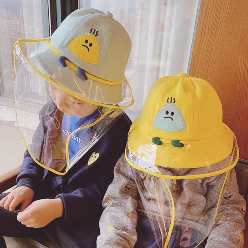 Børnepidemi hætte anti-tåge spyt isolering maske baby sol hat maske udendørs børn beskyttelse