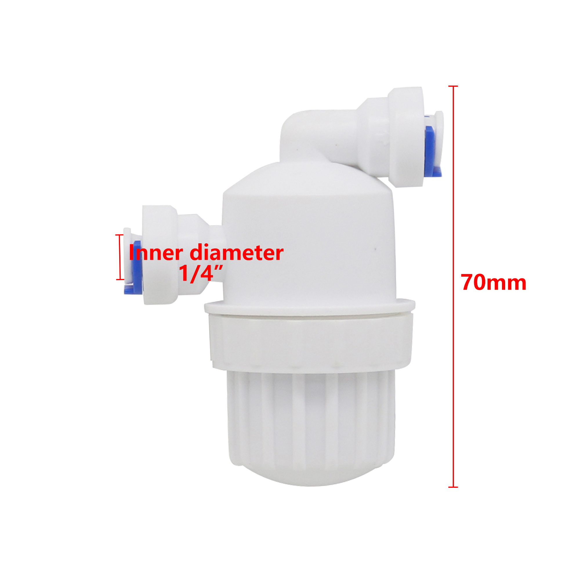 Microfiltro de agua para jardín de 1/4 ", malla de acero inoxidable, filtro de 40 micras, ajuste de deslizamiento rápido de 9,52mm, filtro de manguera de riego para jardín: Marrón